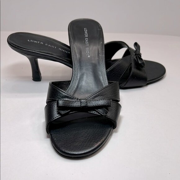 Lower East Side Black Women's Heeled Sandals - Picture 1 of 7
